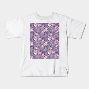 William Morris Tulip and Willow Pattern on Violet Kids T-Shirt